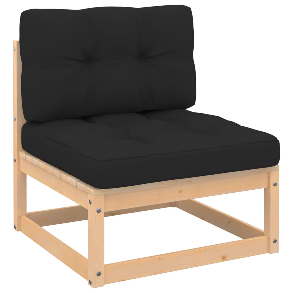 8-tlg. Garten-Lounge-Set mit Kissen Kiefer Massivholz